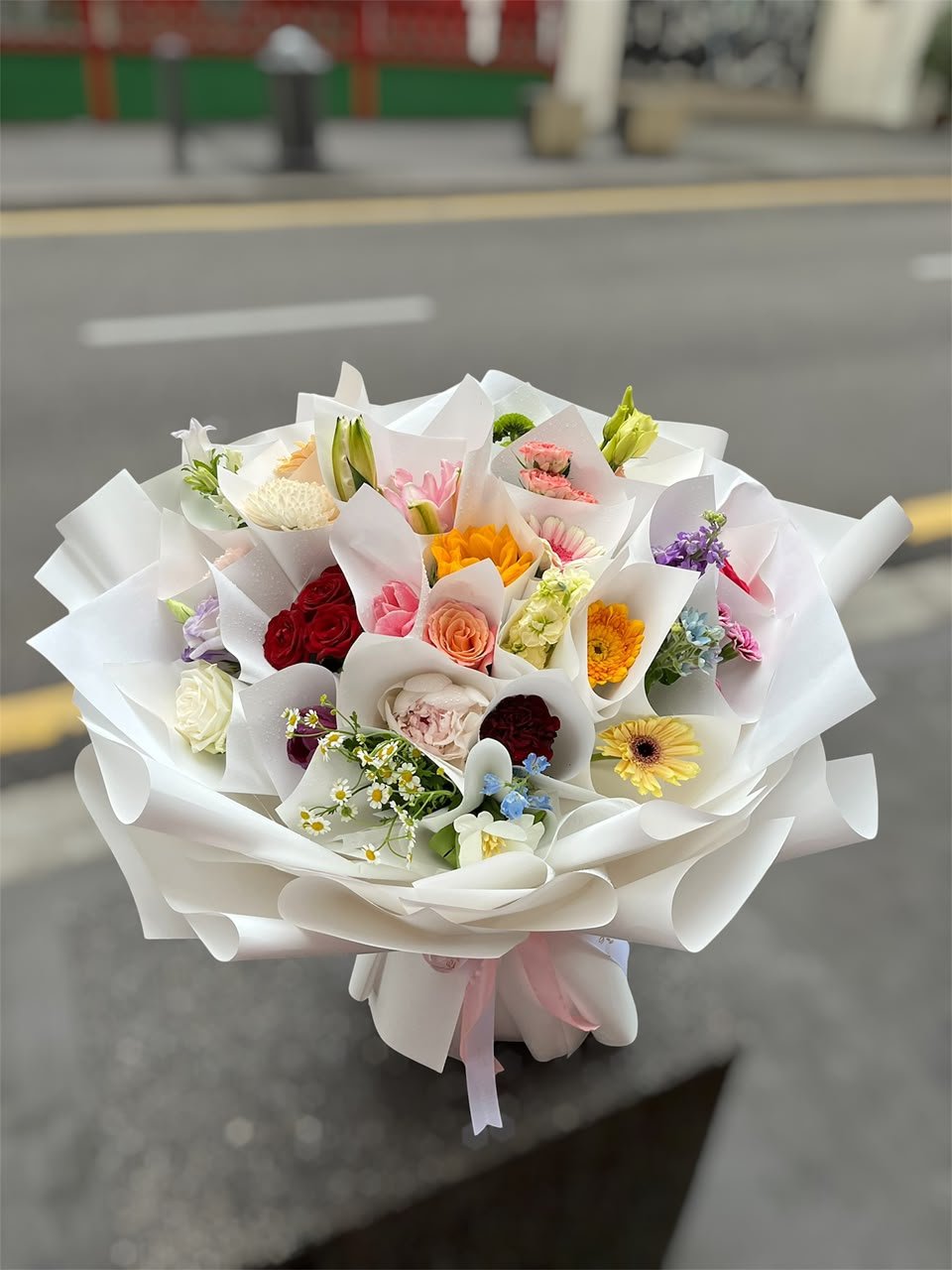 Rainbow Whimsy Flower Bouquet - Image 4