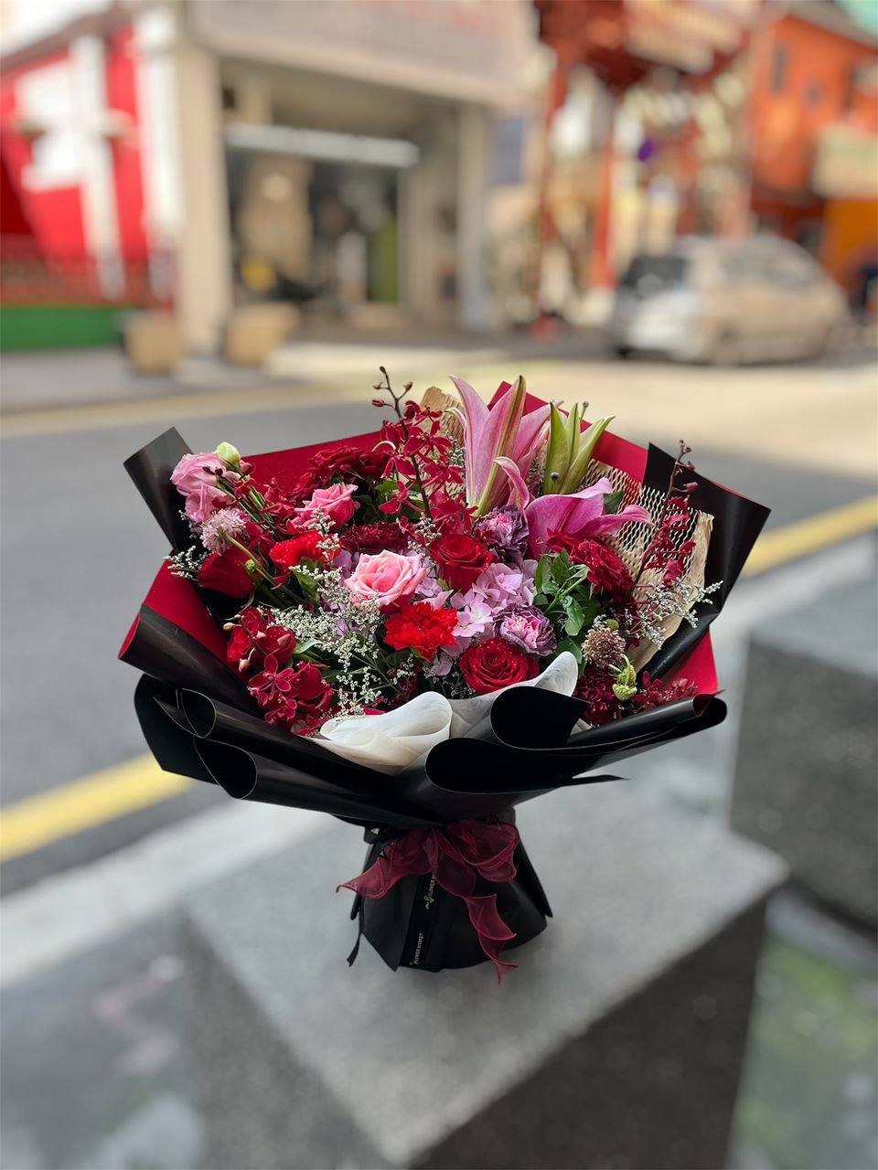 Ruby Whisper Flower Bouquet
