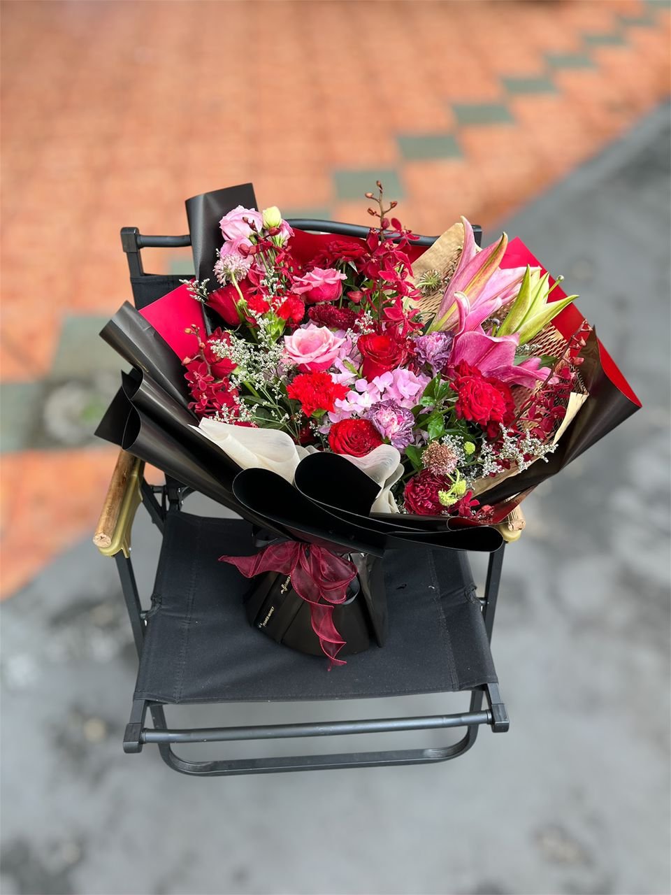 Ruby Whisper Flower Bouquet - Image 4
