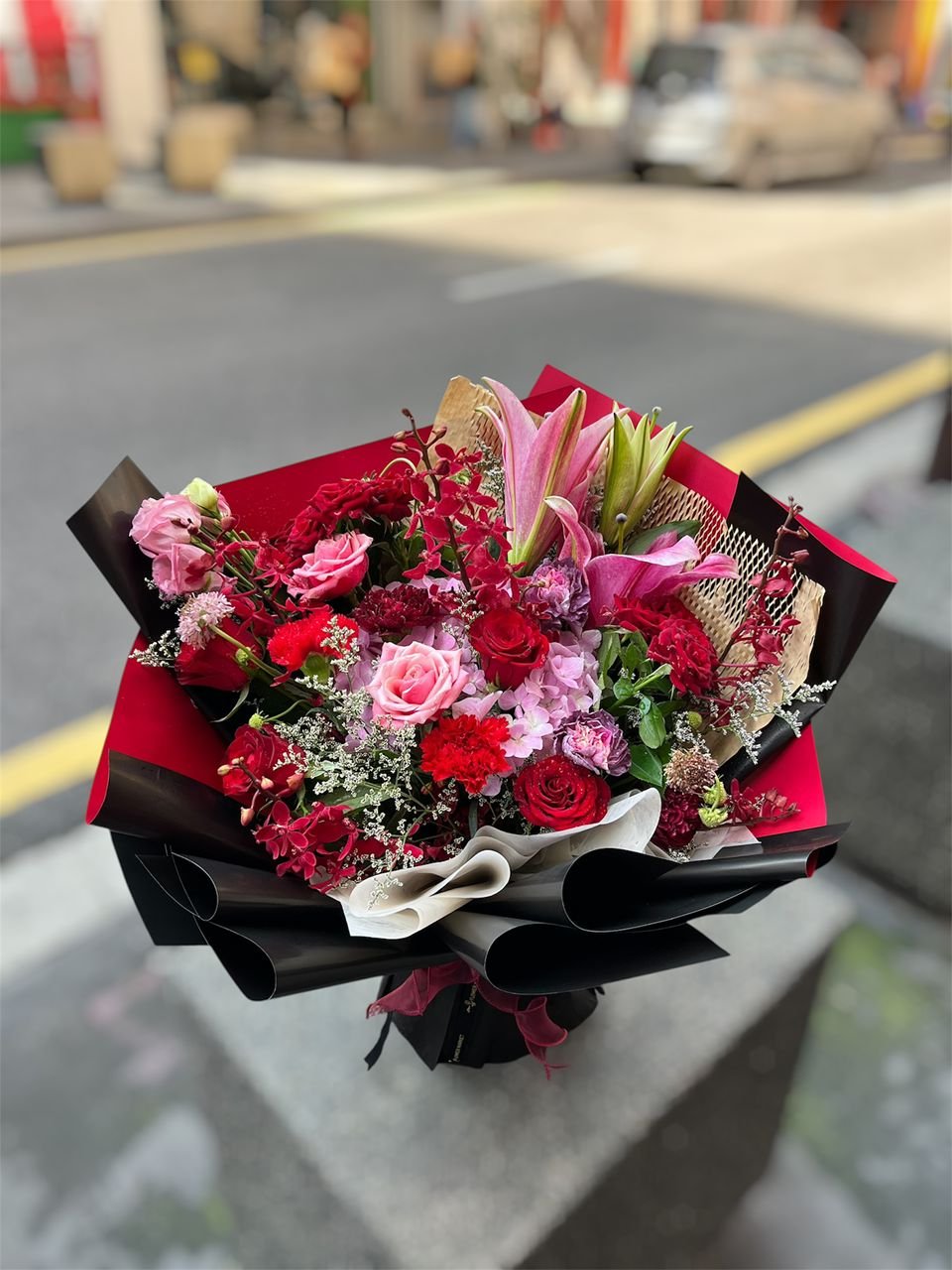 Ruby Whisper Flower Bouquet - Image 5
