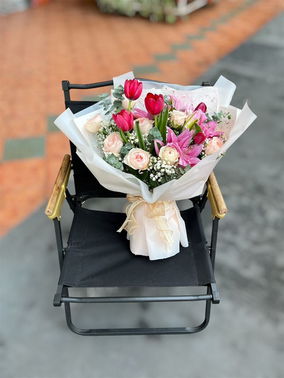 Whisper of Passion Flower Bouquet - Image 3