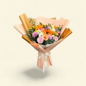 Pastel Sunlit Meadow Flower Bouquet