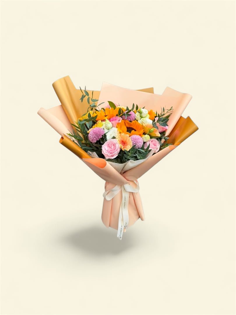 Pastel Sunlit Meadow Flower Bouquet - Image 4