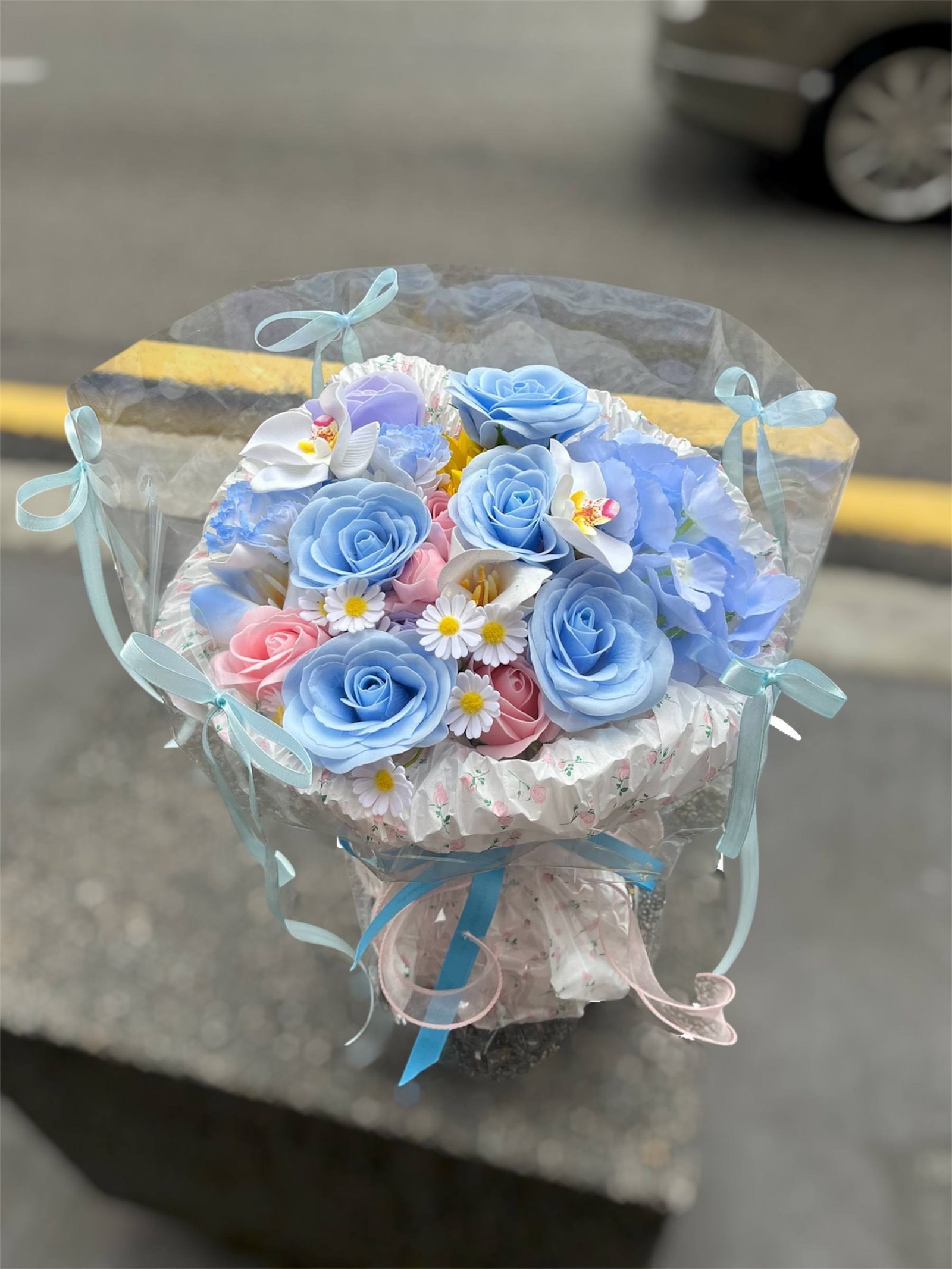Whimsical Spring Breeze Soap Flower Bouquet - Image 3