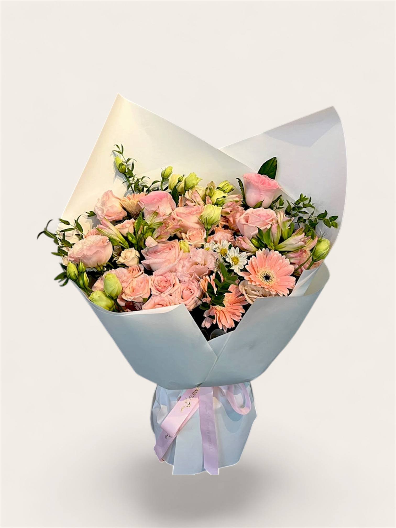 Peach Petal Whisper Flower Bouquet - Image 3