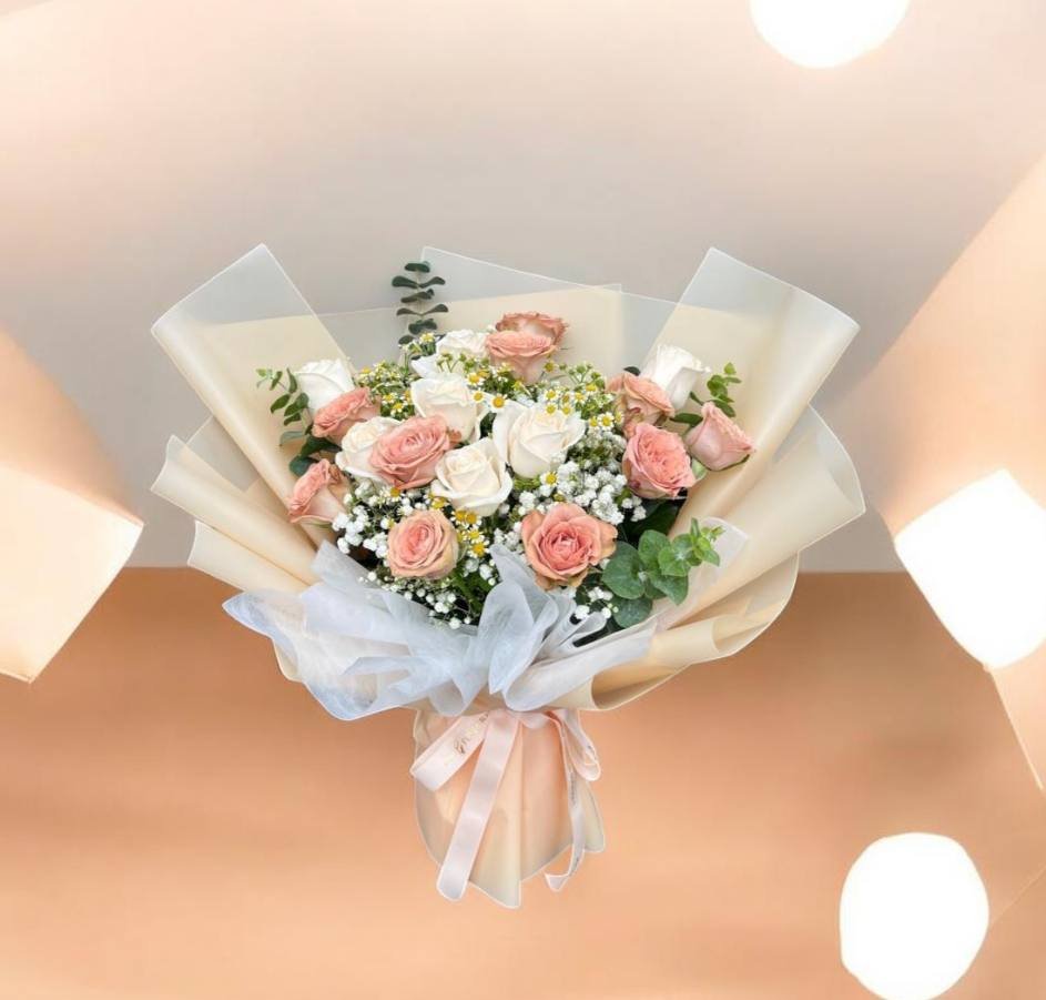Blush of Elegance Flower Bouquet - Image 3