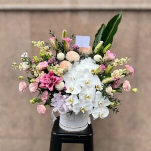 Purity Blushed in Bloom Flower Arrangement