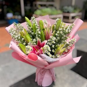 Pink Dawn Melody Flower Bouquet