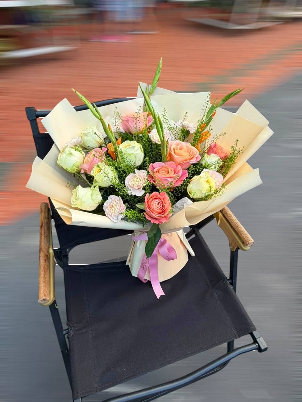 Golden Hour Whisper Flower Bouquet - Image 2
