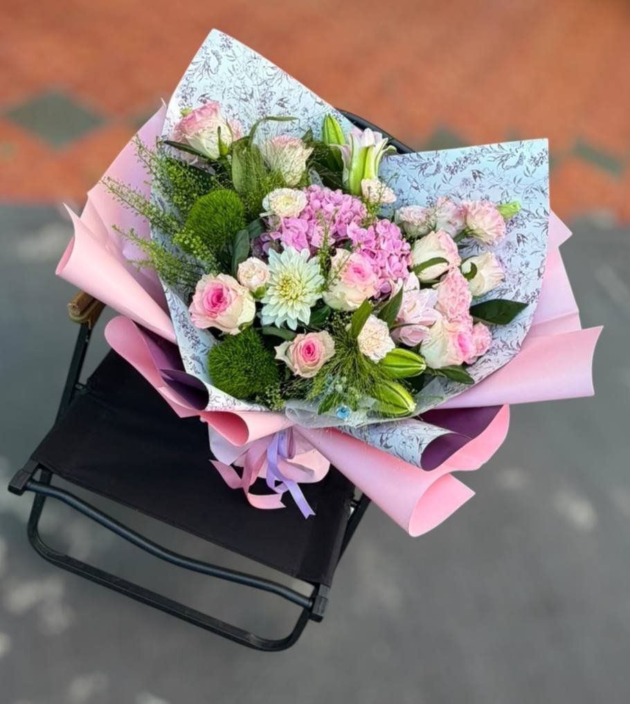Pastel Enchantment Flower Bouquet - Image 2