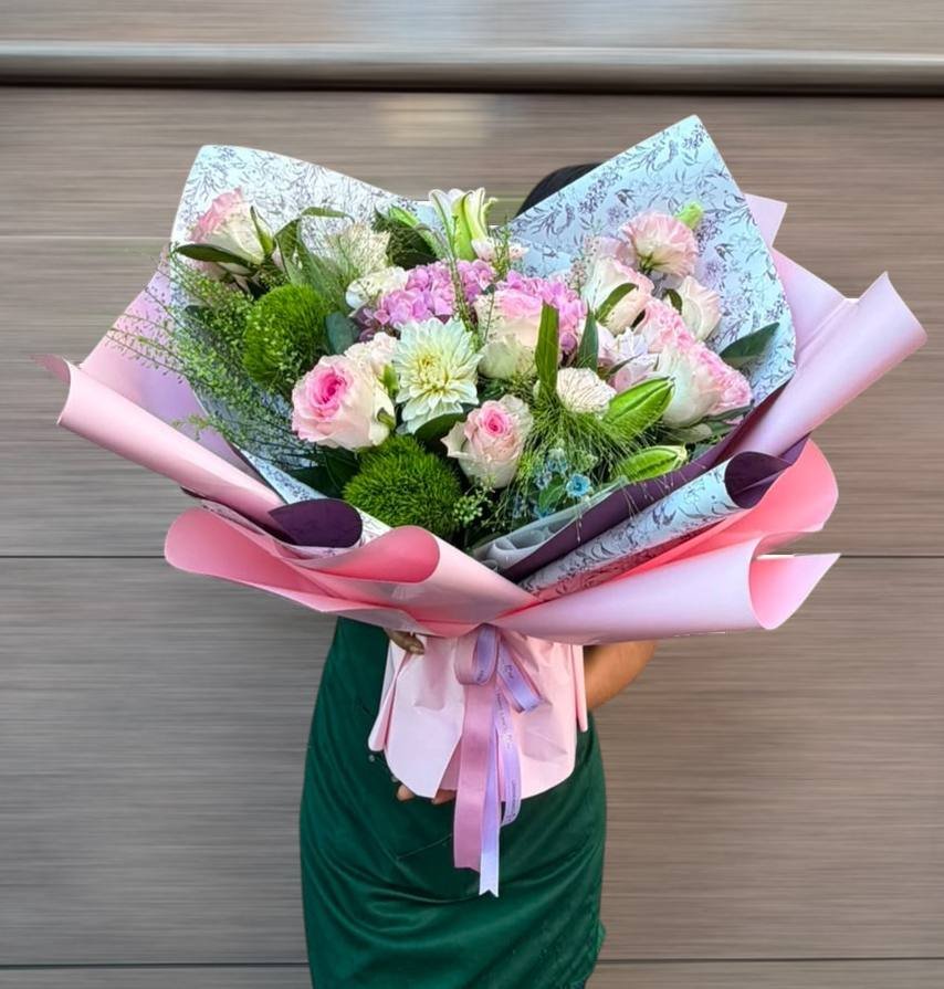 Pastel Enchantment Flower Bouquet - Image 4