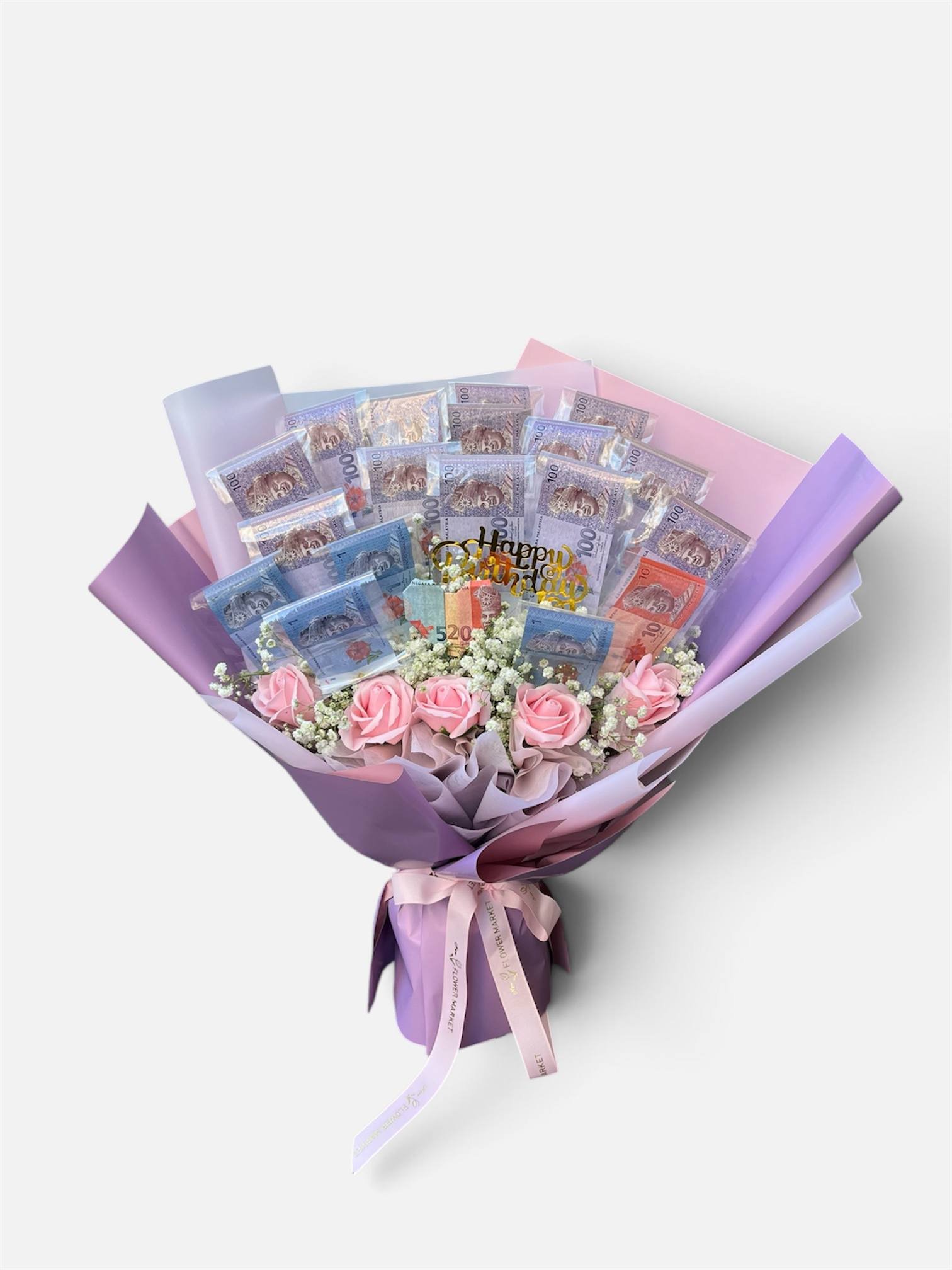Wealth Woven in Petals Money Bouquet
