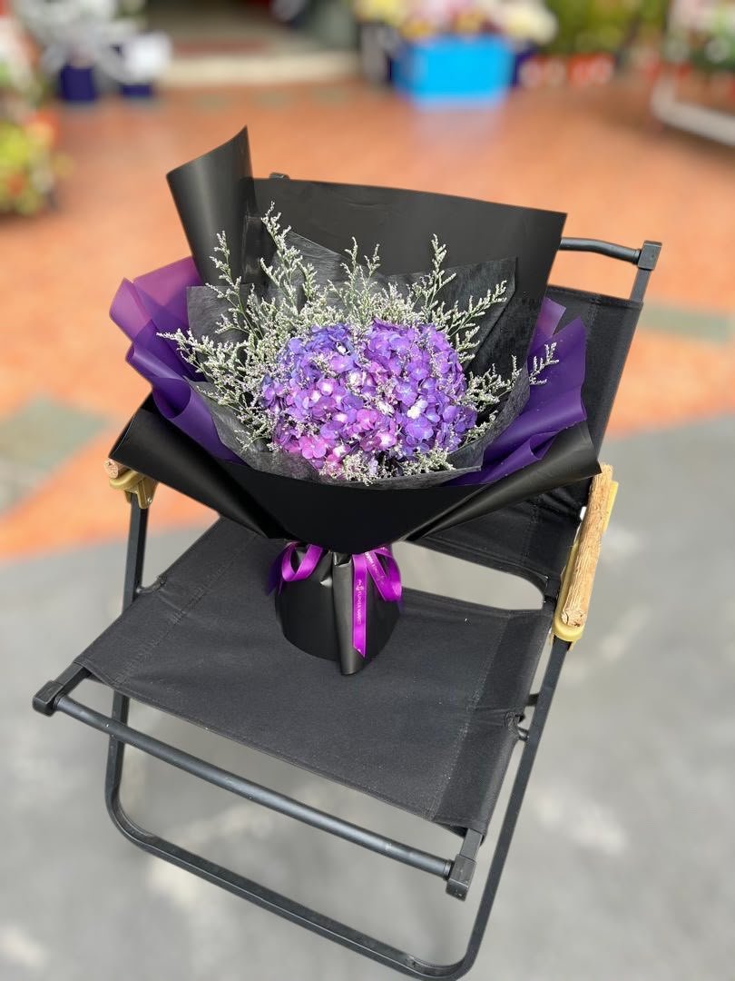 Amethyst Solitude Flower Bouquet - Image 2