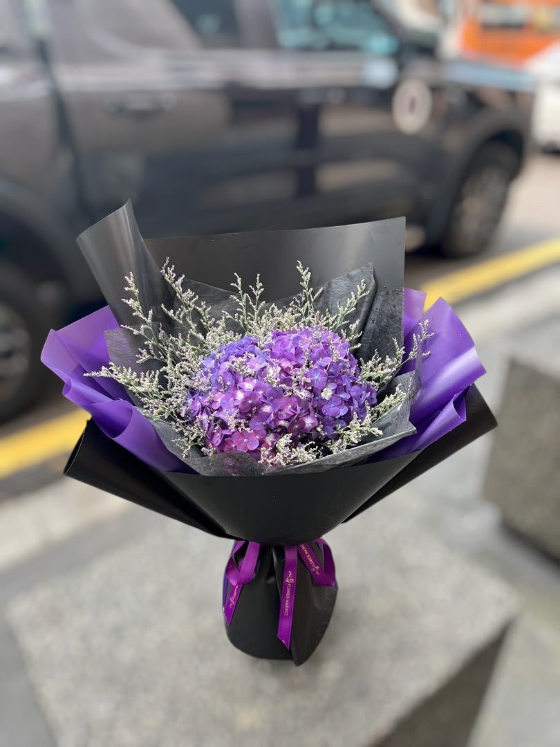 Amethyst Solitude Flower Bouquet - Image 4