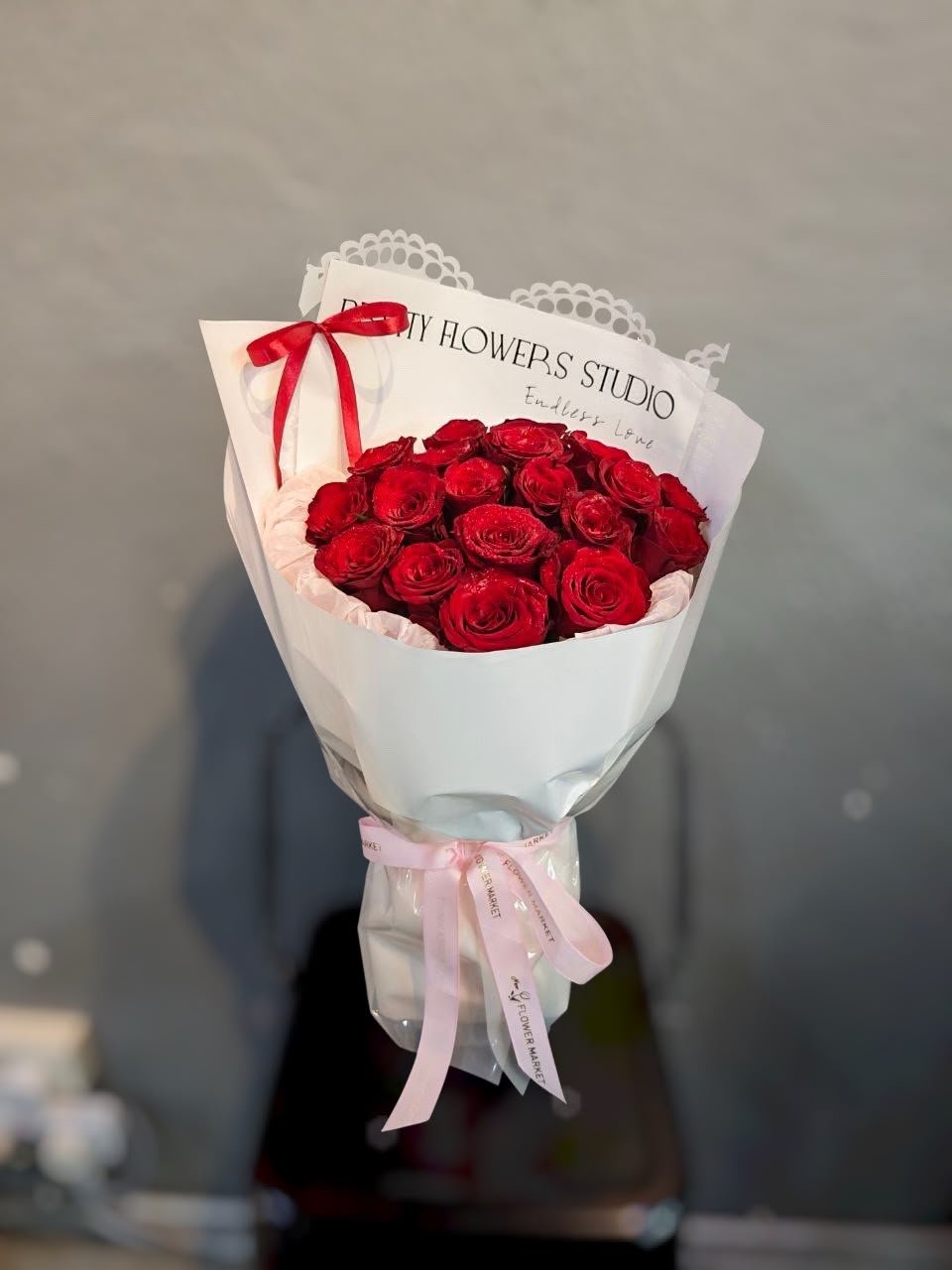 Scarlet Heartbeat Flower Bouquet