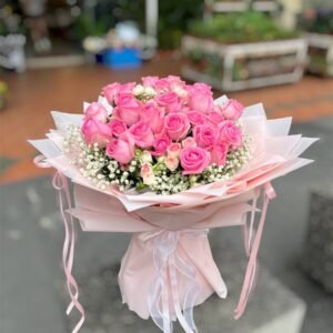 Morning Rose Glow Flower Bouquet